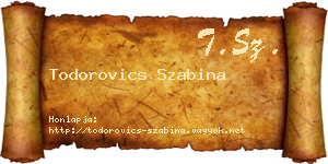 Todorovics Szabina névjegykártya